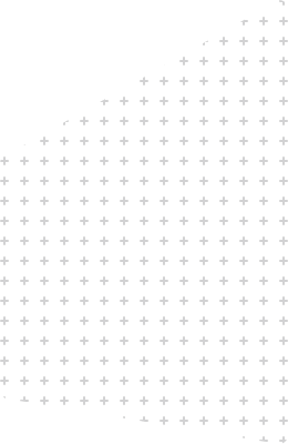 A collection of rounded crosses aligned in rows and columns